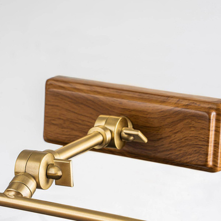 Średnia obrazówka Winchfield - 2 źródła światła - Postarzany mosiądz & Drewniany (WINCHFIELD-PLM-AB-OAK) - Elstead Lighting