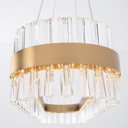 PENDANT LIGHT 72W 3000K STAINLESS STEEL-GLASS BRUSHED GOLD (22041 Zambelis) - Zambelis