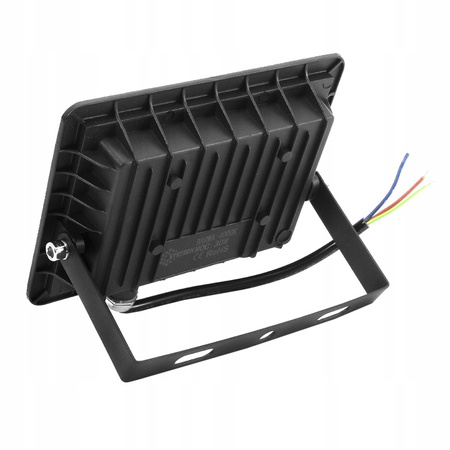 NAŚWIETLACZ HALOGEN BEZ CZUJNIKA CZARNY 30W B.ZIMNA 6000K - DomenoLED