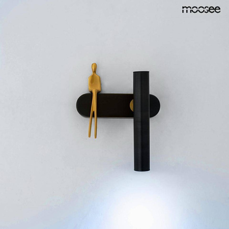 MOOSEE lampa ścienna BOY TUBE R czarna (MSE1501100480) - Moosee