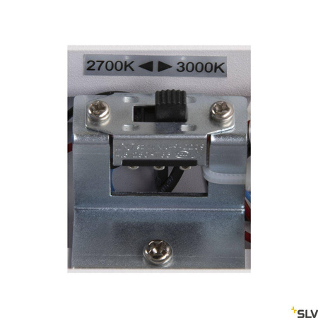 DIRETO 60 WL, wewnętrzna lampa ścienna natynkowa LED, biała, przełącznik CCT 2700/3000 K (1004741) - SLV