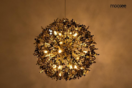 Efektowna biżuteryjna lampa wisząca MONETE 65 złota (MSE1501100580) - Moosee