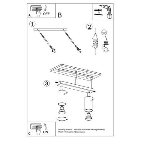 Plafon RING 2 ochra czerwona (SL.1507) - Sollux Lighting