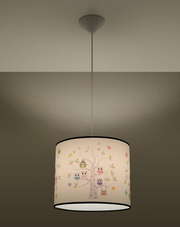 Lampa wisząca do pokoju dziecka bajkowy wzór SOWY 30 (SL.1422) - Sollux Lighting