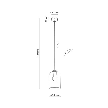 MOLLY TRANSPARENT LAMPA WISZĄCA 1 (10300) - TK Lighting