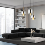 PENDANT LIGHT 3XG9 SMOKED GLASS -GOLD MATT (22148 Zambelis) - Zambelis