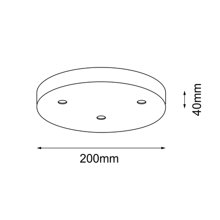 Puszka łącząca 3 lampy no. C - Czarna   (5199) - Shilo