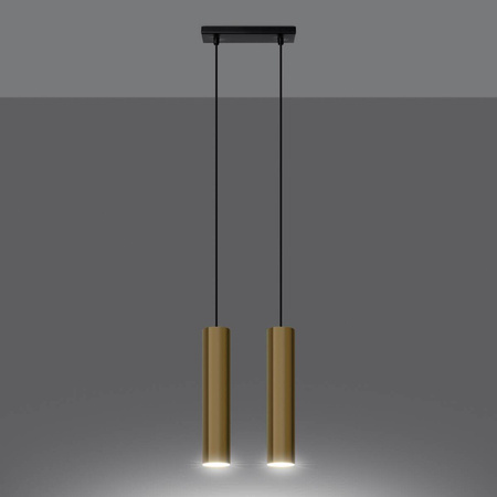 Podwójna Lampa Wisząca LAGOS 2 złoty połysk (SL.1241) - Sollux Lighting
