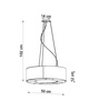 Lampa wisząca SATURNO SLIM 50 czarna (SL.0750) - Sollux