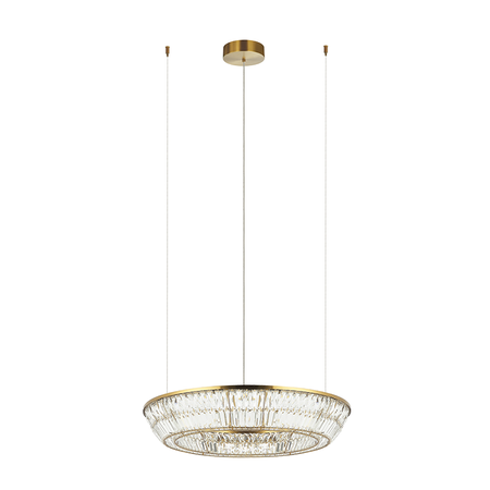 PENDANT LED LIGHT 55W 3000K METAL-CRYSTAL ANTIQUE BRASS (23048 Zambelis) - Zambelis