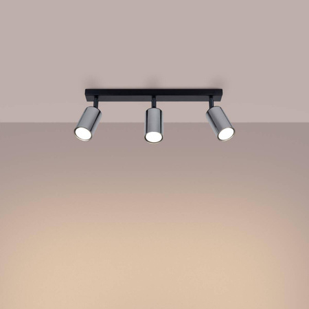 Plafon WINX 3 czarny/chrom (SL.1368) - Sollux Lighting