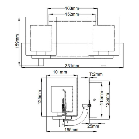 Kinkiet Kolt (QZ-KOLT2-PC-BATH) - Elstead Lighting