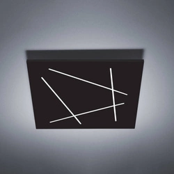 Plafon FLAT 45 cm, Kol. Czarny 3000K (0002.21.NE W) - Vivida