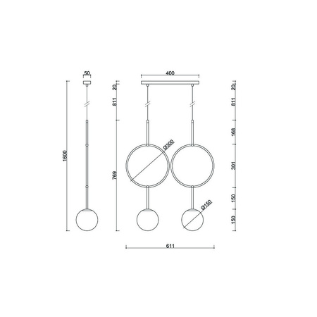 ISUULLA B czarna podwójna lampa sufitowa z podwyższoną szczelnością IP44 (ISB222PS0) - Ummo