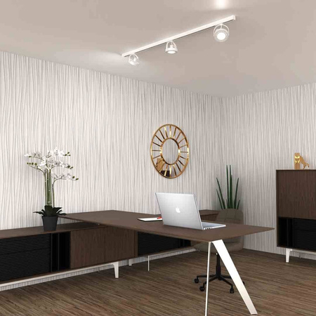 Zestaw Szynoprzewód 3xLugar (AR111-GU10) + Prowadnica 1,5m - Biały (ML7449) - Milagro