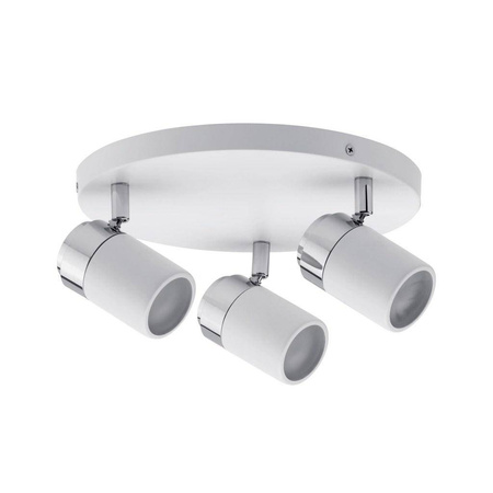 Spotlight Zyli IP44 Rondell max. 3x10W GU10 Biały/Chrom 230V Metal (PL66712) - PAULMANN