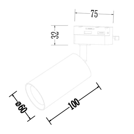Oprawa Pipe Track Złoty 1xGU10 (ML1155) - Milagro