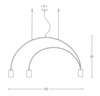 PENDANT LAMP 3XGU10 BLACK-GOLD (22226 Zambelis) - Zambelis