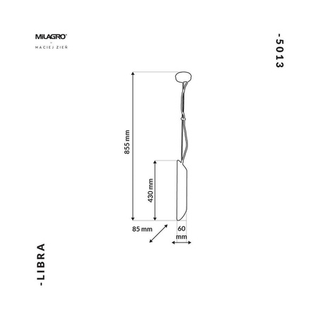 Lampa Wisząca LIBRA 1xE14 (MZ5013) - Milagro