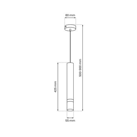 Lampa wisząca JOKER INOX 1 (MLP9673) - Milagro