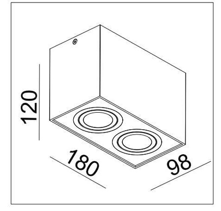 Oprawa LED HDL-5602-GU10 Black IP20
(03339B) - ZARlight