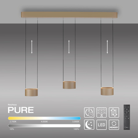 PURE CLIPSE LAMPA WISZĄCA BRĄZOWA (2473-97) - Paul Neuhaus