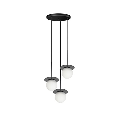 BORRA B 3P czarna potrójna sufitowa lampa wisząca (BRB322P3) - Ummo
