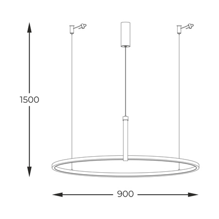 Lampa wisząca CLAUD czarna (22808-WOOD) - Zuma Line