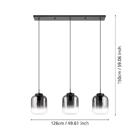 Lampa wisząca BULCIAGO czarna (390104) - EGLO