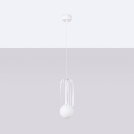 Pojedyncza lampa wisząca przy łóżku BRINA 1 biała (SL.1331) - Sollux Lighting