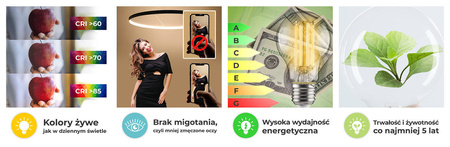 Lampa sufitowa RIO 78 czarny LED 4000K (TH.132) - Thoro Lighting