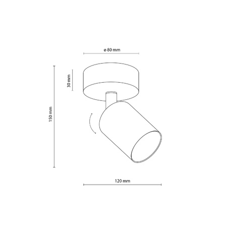 NEX BLACK LAMPA SUFITOWA 1XGU10 (11368) - TK Lighting