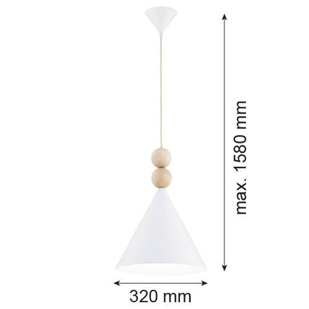 Wisząca lampa w stylu skandynawskim KEGEL L (8632) - Argon