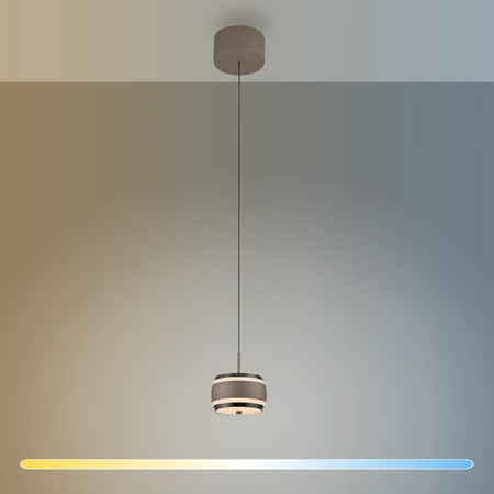 Lampa na pilota, z regulacją światła i wysokości PURE FALLING RINGS BRĄZOWA/CHROM (2503-97) - Paul Neuhaus