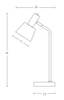 TABLE LAMP E14 MAX 25W IRON  WHITE -GOLD  ON OFF SWITCH (20221 Zambelis) - Zambelis