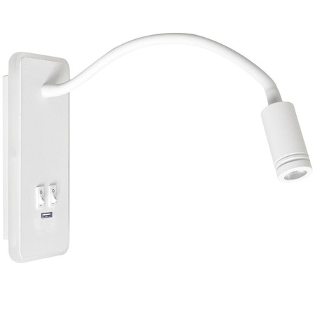 Lampka nocna BASE 8W+2W WHITE (ML6349) - Milagro