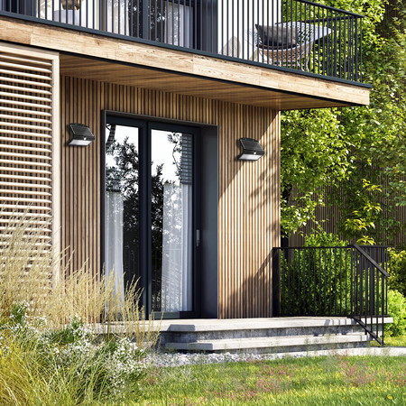 Lampka Solarna Butterfly Czarna 6,8W (EKO3881) - Eko-Light / z czujnikiem ruchu i zmierzchu