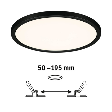 Panel Areo VariFit  230mm 2000-4000K  16W czarny  IP44 230V (PL93102) - PAULMANN