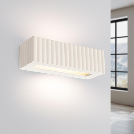 Kinkiet ceramiczny RIGATA biały (SL.1885) - Sollux Lighting