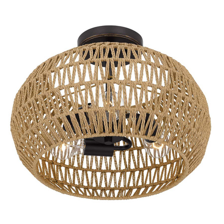 Półplafon Casablanca - 3 źródła światła - Palladiański brąz (QZ-CASABLANCA-3SF-PBZ) - Elstead Lighting