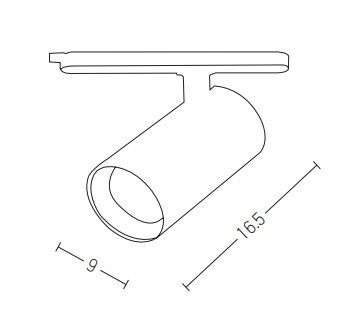 TRACK LIGHT 38W LED 4000K WHITE (S066 4W- Zambelis) - Zambelis