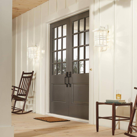 Kinkiet zewnętrzny Beacon Square (KL-BEACON-SQUARE-S-WHT) - Elstead Lighting