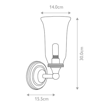 Kinkiet Austen (BATH-AUSTEN2-PC) - Elstead Lighting