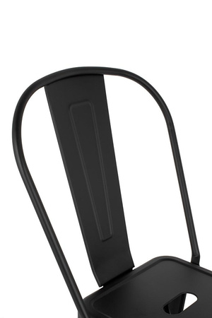 Krzesło barowe TOWER BIG BACK 76  (Paris) czarne (KH010100964) - King Home