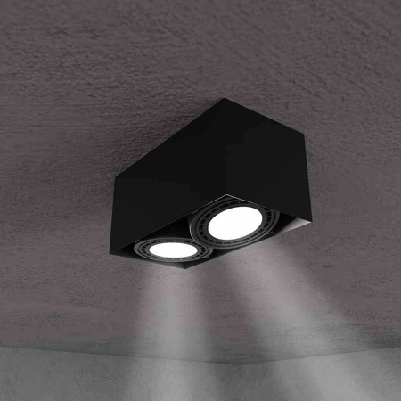 Oprawa Natynkowa Plaza 2xGU10 AR111 Czarna (ML4746) - Milagro