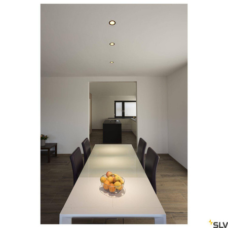 HORN MAGNA, lampa sufitowa wpuszczana LED indoor, kolor czarny/złoty 3000K 25° (1002594) - SLV