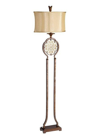 Lampa stojąca, podłogowa MARCELLA kol. BRĄZOWO-BEŻOWY (FE/MARCELLA/FL) - Feiss-  Elstead Lighting
