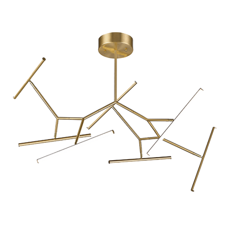 CEILING LIGHT 68W 3000K ALUMINUM & SILICON DIMMABLE ALL ANTIQUE GOLD COLOR (2073 Zambelis) - Zambelis