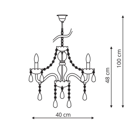 Żyrandol Cristallo 3 (LP-2940/3P) - Light Prestige