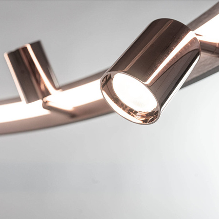 Ledowa lampa wisząca Spectra No.2  Altavola Design  (LA114/P_90_6+1_grey_gold) - ALTAVOLA DESIGN